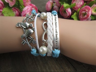 Bracelet where there's a will there's a way bracelets with exquisite gift box