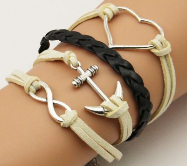 Bracelet Anchor Heart bracelets with exquisite gift box