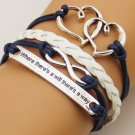 Bracelet where there's a will there's a way bracelets with exquisite gift box