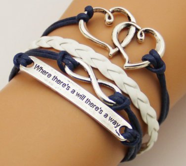 Bracelet where there's a will there's a way bracelets with exquisite gift box
