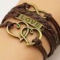 Bracelet LOVE Heart to Heart bracelets infinity with exquisite gift box