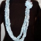 Handmade Infinity scarf/ necklace in blues