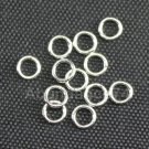 100pcs 925 Sterling Silver Round Closed Soldered 4mm Jump Ring Wire 22 Ga CR407