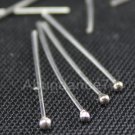 50 Pieces Sterling silver DOT Ball Headpin 28 Gauge 28GA 2CM HP02