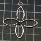4 Pieces Sterling Silver Simple Flower earring findings parts FP01