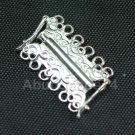 1 piece 925 Sterling Silver 6 hole Clasp with Double Safe Locks