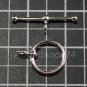 2 Set Bright Sterling Silver Round Plain Toggle Clasp Bead TC9M