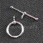 2 Set Bright Sterling Silver Round Plain Toggle Clasp Bead TC9M