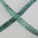HALF Metre Long Italian Brass Mesh Wire Lace Tube -LIGHT GREEN