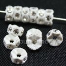 12 pcs Swarovski Crystal 5mm 4720 Rondelle White spacer beads