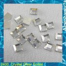 72 Swarovski 2400 Crystal Clear Foiled 3mm Square  NoHF