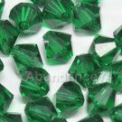 36 pcs Swarovski Crystal Elements 5301 5mm BICONE Beads MEDIUM EMERALD