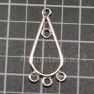 4 Pieces Sterling Silver 4 holes teardrop CHANDELIER earring findings parts TD01