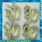12 Swarovski Crystal Bead 5754 Butterfly 6mm Jonquil