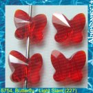 12 Swarovski Crystal Bead 5754 Butterfly 6mm Lt Siam