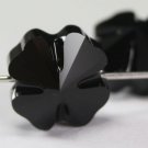 4pcs Swarovski Crystal 12mm 5752 Clover Leaf Beads Jet