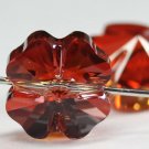 4 Swarovski 12mm 5752 Clover Beads Crystal Red Magma