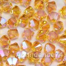 72 Swarovski Crystal 5328 4mm XilionBead Sunflower AB2X