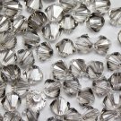 36 pcs Swarovski Crystal Elements 5301 5mm BICONE Beads CRYSTAL CLEAR SATIN