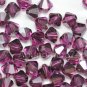 36 pcs Swarovski Crystal Elements 5301 5mm BICONE Beads AMETHYST SATIN
