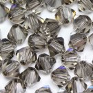 36 pcs Swarovski Crystal Elements 5301 5mm BICONE Beads BLACK DIAMOND SATIN