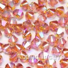 72 Swarovski 5328 Xilion Crystal Beads 4mm Topaz AB2X