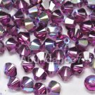 36 pcs Swarovski Crystal Elements 5301 5mm BICONE Beads AMETHYST AB