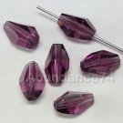 4 pcs Swarovski Crystal 5203 POLYGON Beads 12mm x 8mm AMETHYST