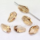 4 pcs Swarovski Crystal 5203 POLYGON Beads 12mm x 8mm LIGHT COL TOPAZ