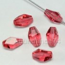 4 pcs Swarovski Crystal 5203 POLYGON Beads 12mm x 8mm PADPARASCHA