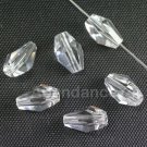 4 pcs Swarovski Crystal 5203 POLYGON Beads 12mm x 8mm CLEAR