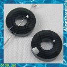 4 Swarovski Crystal 5139 Ring Beads Donut 12.5mm Jet