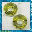 4 Swarovski Crystal 5139 Ring Bead Donut 12.5mm Olivine
