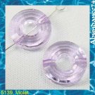 4 Swarovski Crystal 5139 Ring Beads Donut 12.5mm Violet