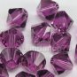 36 pcs Swarovski Crystal Elements 5328 5mm XILLION BICONE Beads AMETHYST