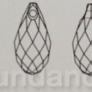 4 Swarovski Crystal Pendant 6010 13mm Briolette Jet
