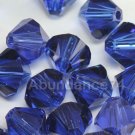 12 pcs Swarovski Crystal Elements 5301 8mm BICONE Beads DARK SAPPHIRE