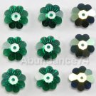 6 pcs Swarovski 3700 Magaritas 10mm Crystal EMERALD AB