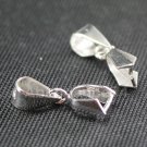 2 Pieces 18mm Large Bright Sterling Silver Pendant CLASP with BAIL PB01