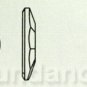 Swarovski Crystal 8mm 2797 Leaf Flat back NoHF Clear
