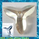 Swarovski Crystal Golden Shado Orchid Pendant 20mm 6906