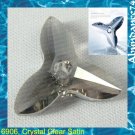 Swarovski Crystal Clear Satin Orchid Pendant 20mm 6906