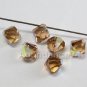 12 pcs Swarovski Crystal 6301 6mm Top drilled pendant LT COL TOPAZ AB