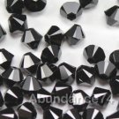 72pcs 4mm Swarovski Crystal 5328 Xilion beads Black Jet