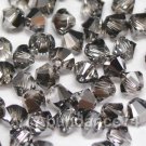 72 4mm Swarovski 5328 Xilion beads Crystal Silver Night