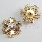 Swarovski Crystal 62002 Flower Filigree Gold Clear 16mm