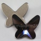 2 Swarovski 18mm 2854 Butterfly FB Crystal Silver Night