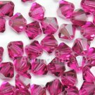 12 pcs Swarovski Crystal Elements 5301 8mm BICONE Beads FUCHSIA