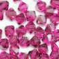 12 pcs Swarovski Crystal Elements 5301 8mm BICONE Beads FUCHSIA