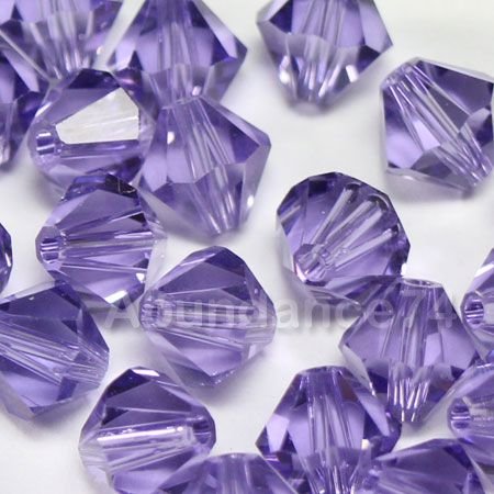 12 pcs Swarovski Crystal Elements 5301 8mm BICONE Beads TANZANITE